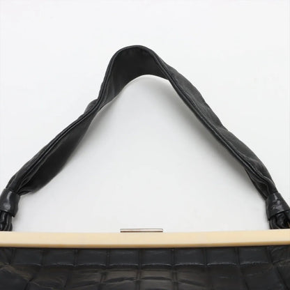 CHANEL CHANEL Chocolate Bar Lambskin Clasp Purse Leather Shoulder Bag with Serial Number Seal, Women's MMM CT51-1, Series 7, LEATHER SHOULDER