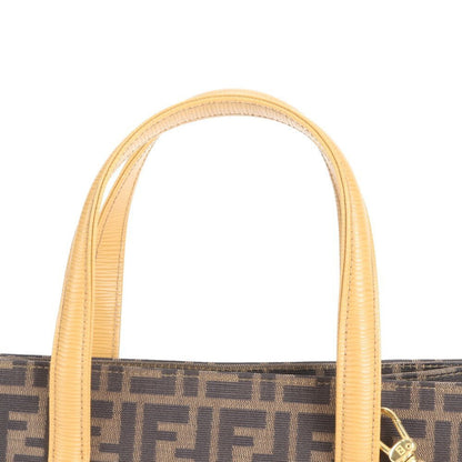 FENDI ZUCCA SHOULDER BAG CANVAS LEATHER 2-WAY SHOULDER BAG Brown Women's RRE CT43-9