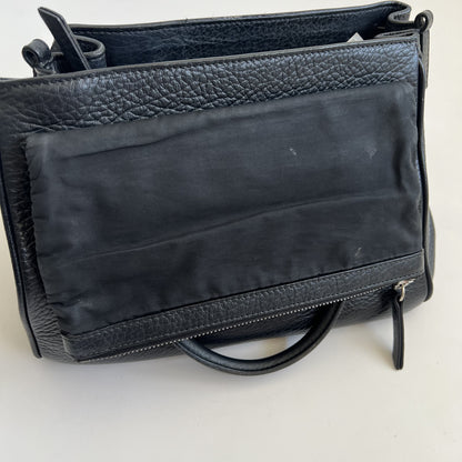 Maison Margiela 5AC Leather Handbag, Stitched Mini Boston Bag, Black