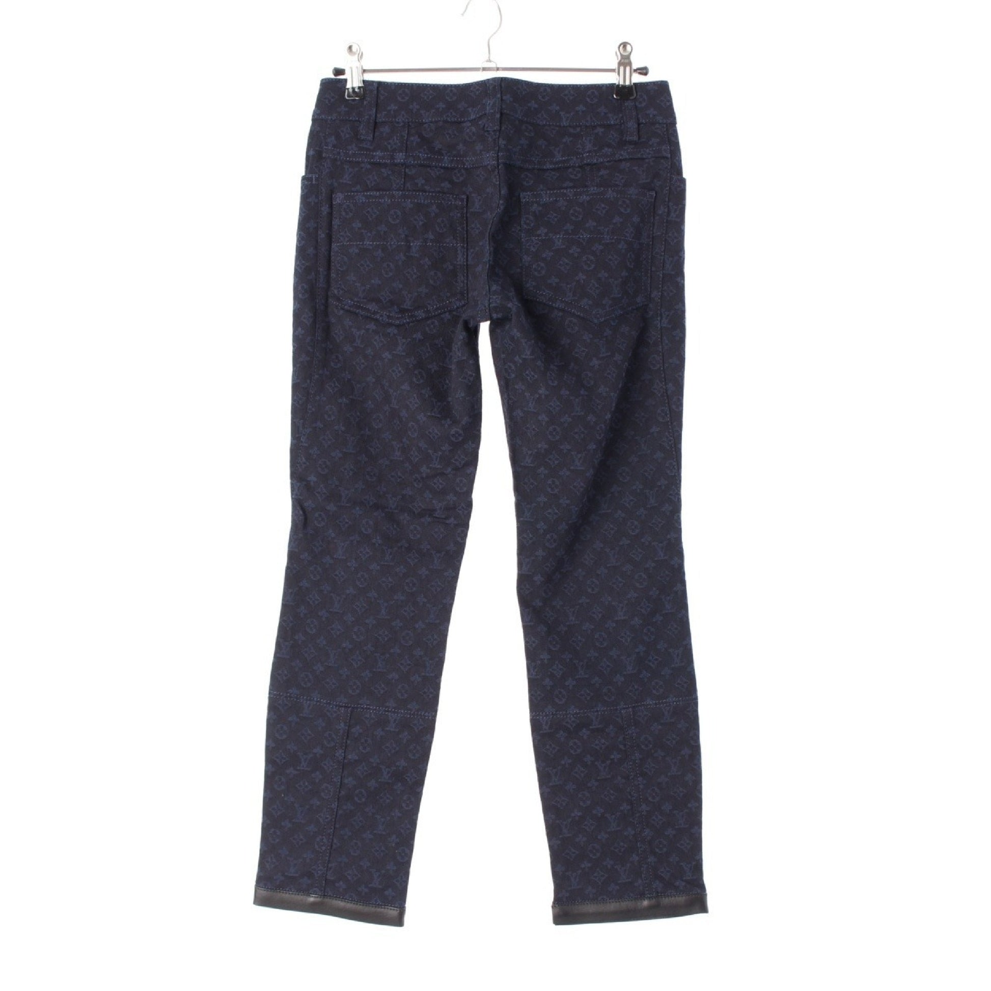 LOUIS VUITTON Denim Monogram Pants RW112W WTPA22B3K Blue Size 34