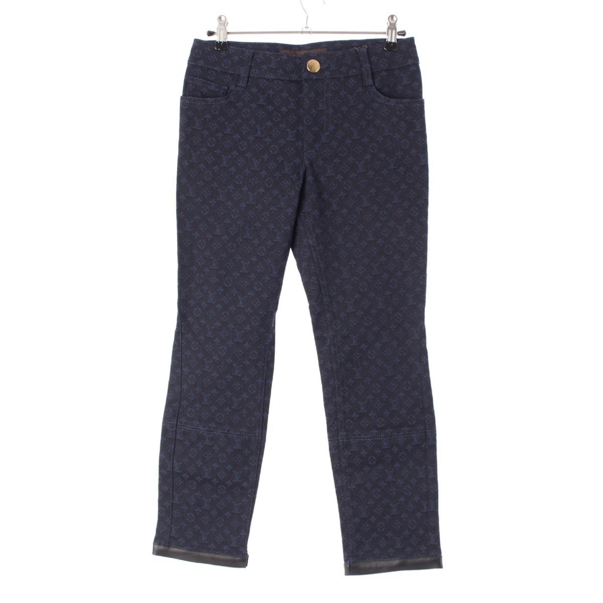 LOUIS VUITTON Denim Monogram Pants RW112W WTPA22B3K Blue Size 34
