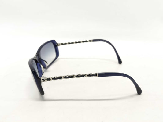  CHANEL Coco Mark CHANEL Chain Motif Plastic x GP x Leather Sunglasses 5209-Q-A c503/9S 56□16 Sunglasses/Eyeglasses Sunglasses/Eyeglasses