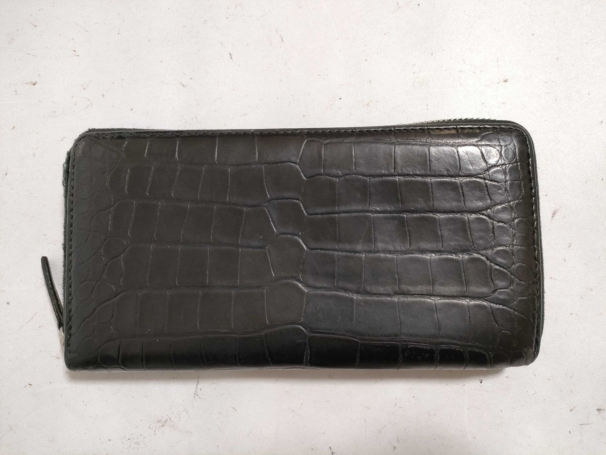 GUCCI GUCCI Crocodile Matte Croco Round Zipper Long Wallet Wallet
