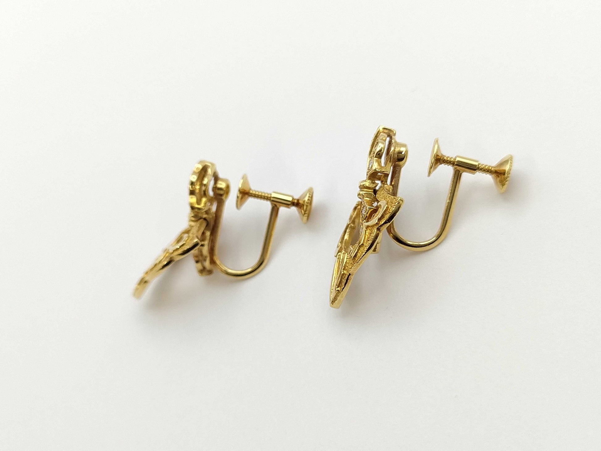 MIKIMOTO D0.09ct/0.09ct K18 7.3g Earrings 