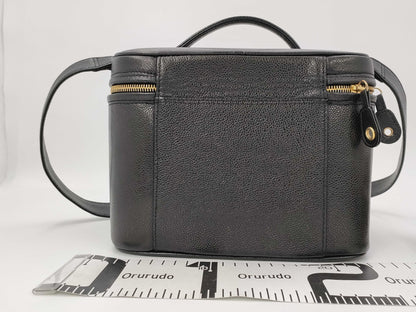 CHANEL Caviar Skin Black Vanity Bag