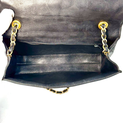 CHANEL Matelasse Coco Mark Lambskin Single Flap Chain Shoulder Bag Black 1108503 Shoulder Bag