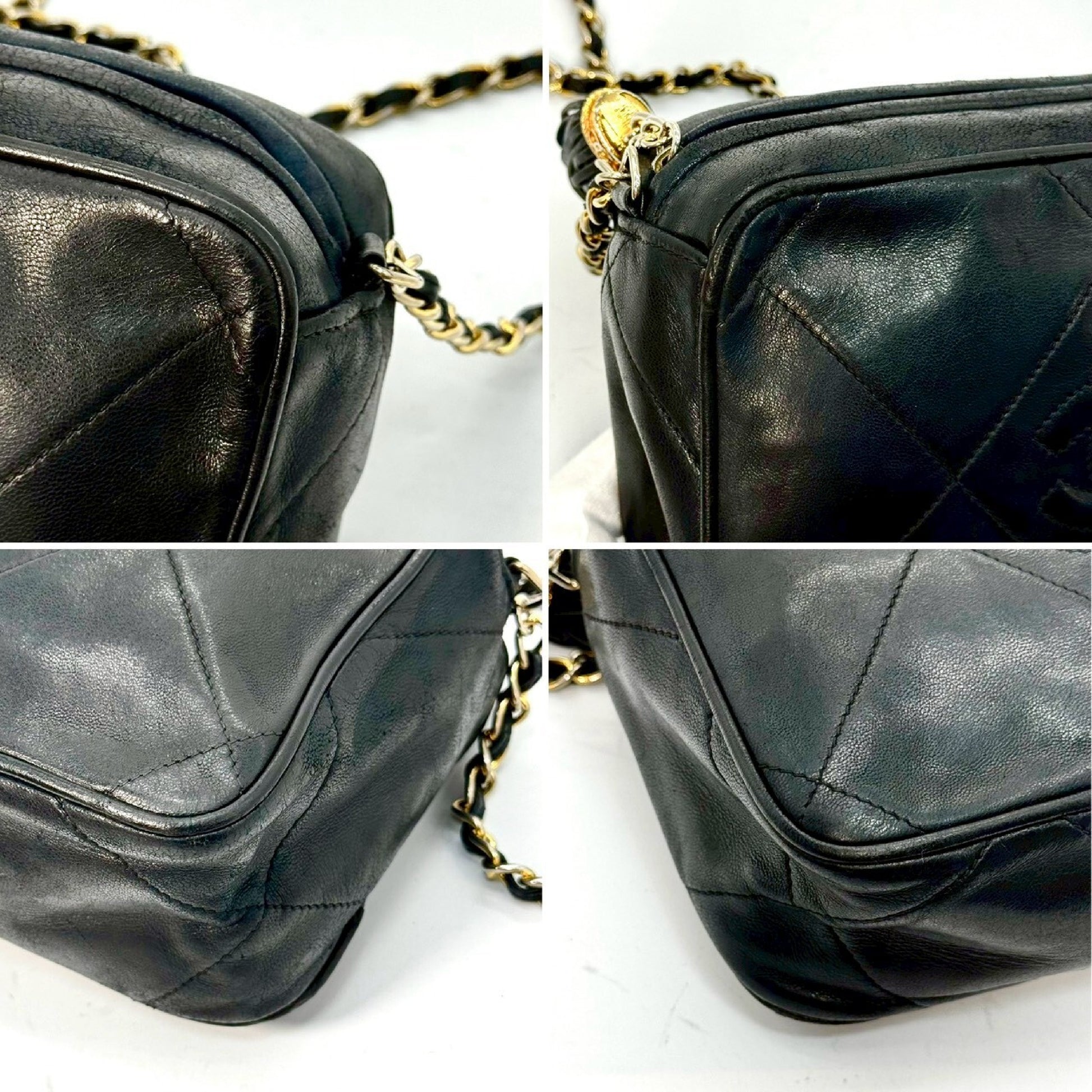 CHANEL Matelasse Lambskin Fringed Chain Shoulder Bag, Black, 0661173 Shoulder Bag