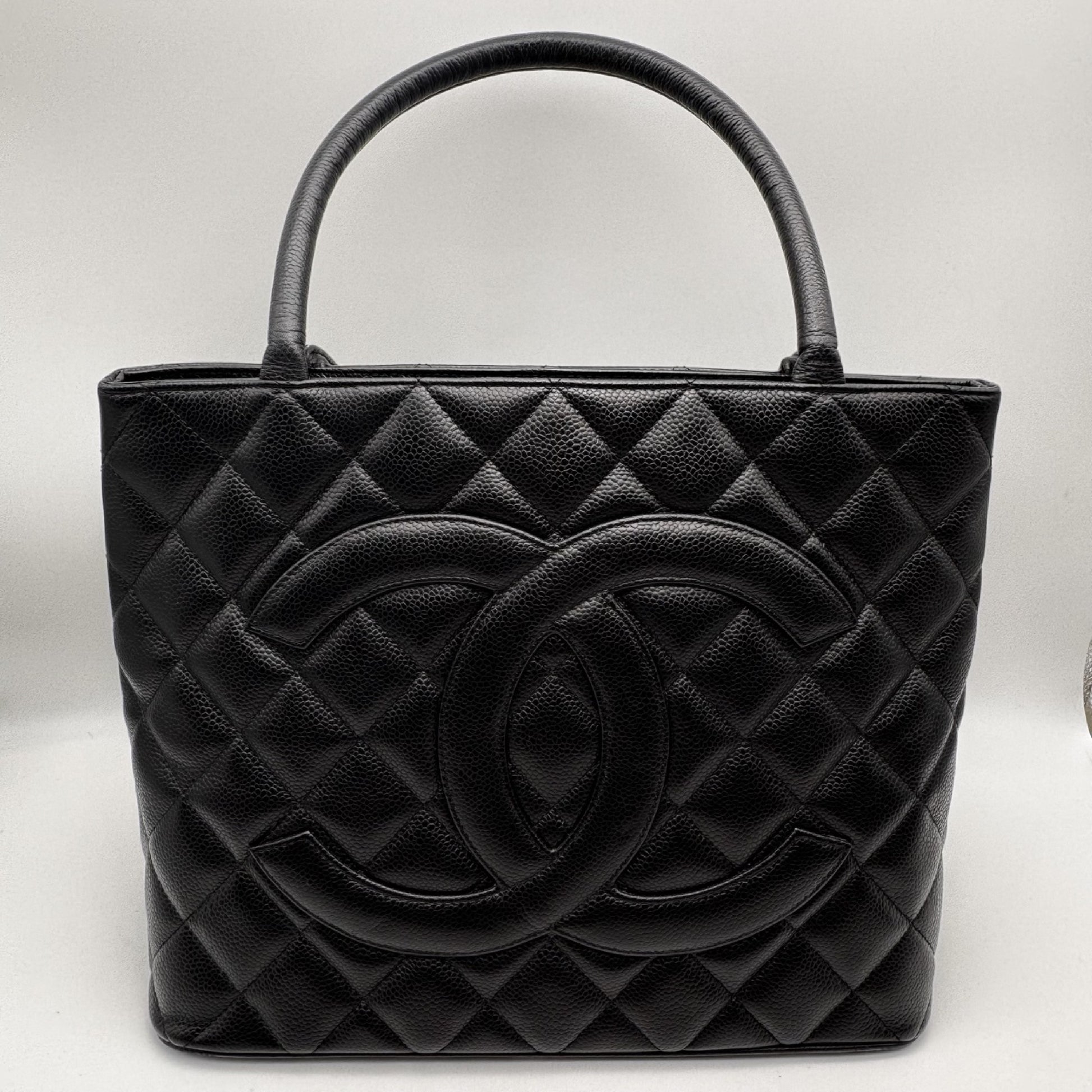 CHANEL Reissue Tote Bag, Black Caviar Skin, No Accessories