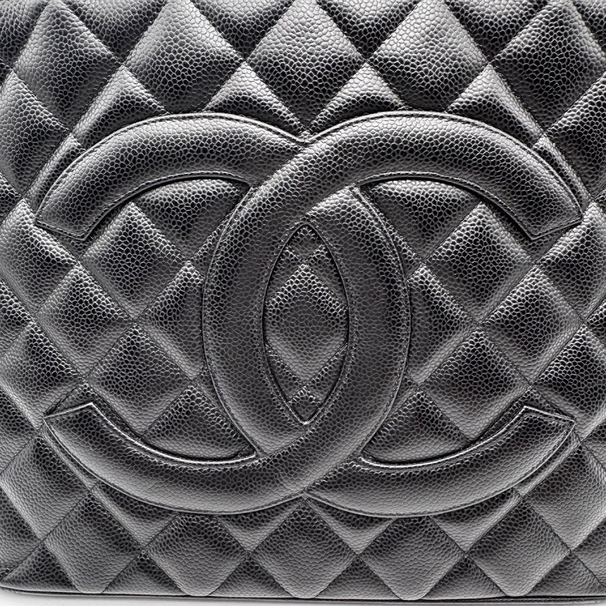 CHANEL Reissue Tote Bag, Black Caviar Skin, No Accessories