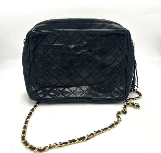 CHANEL Fringe Coco Mark Chain Bag