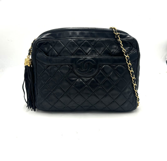 CHANEL Fringe Coco Mark Chain Bag