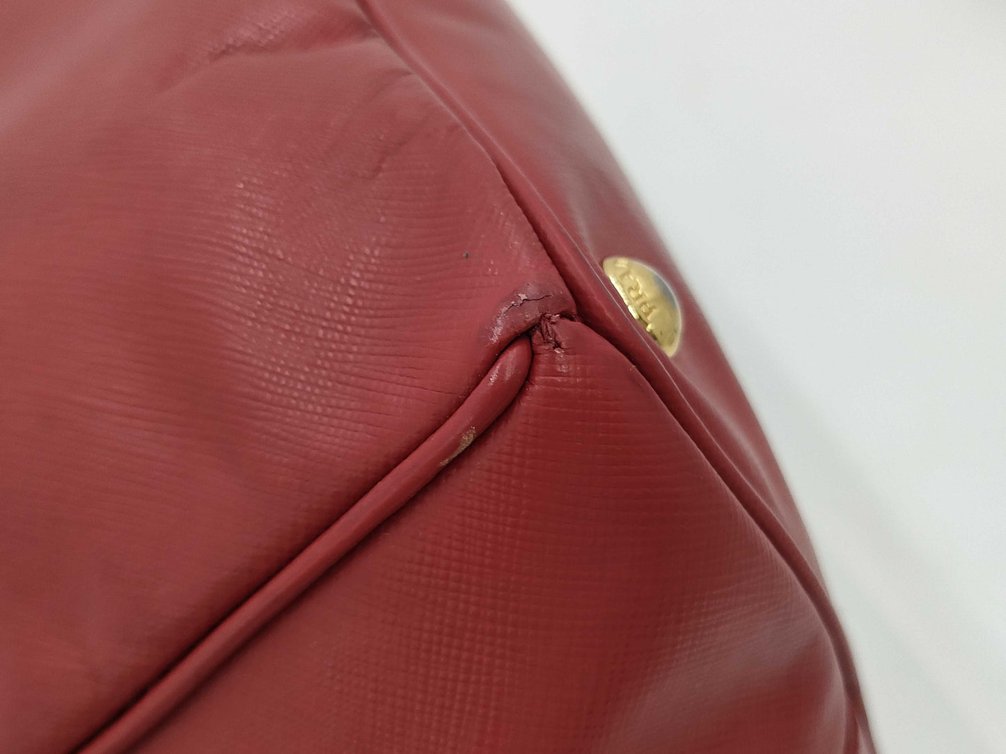 PRADA Prada Saffiano Red Tote Bag Handbag