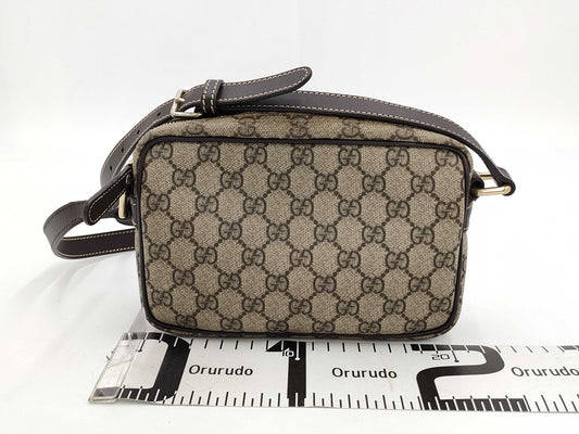 GUCCI GG Supreme Shoulder Bag Brown 201447