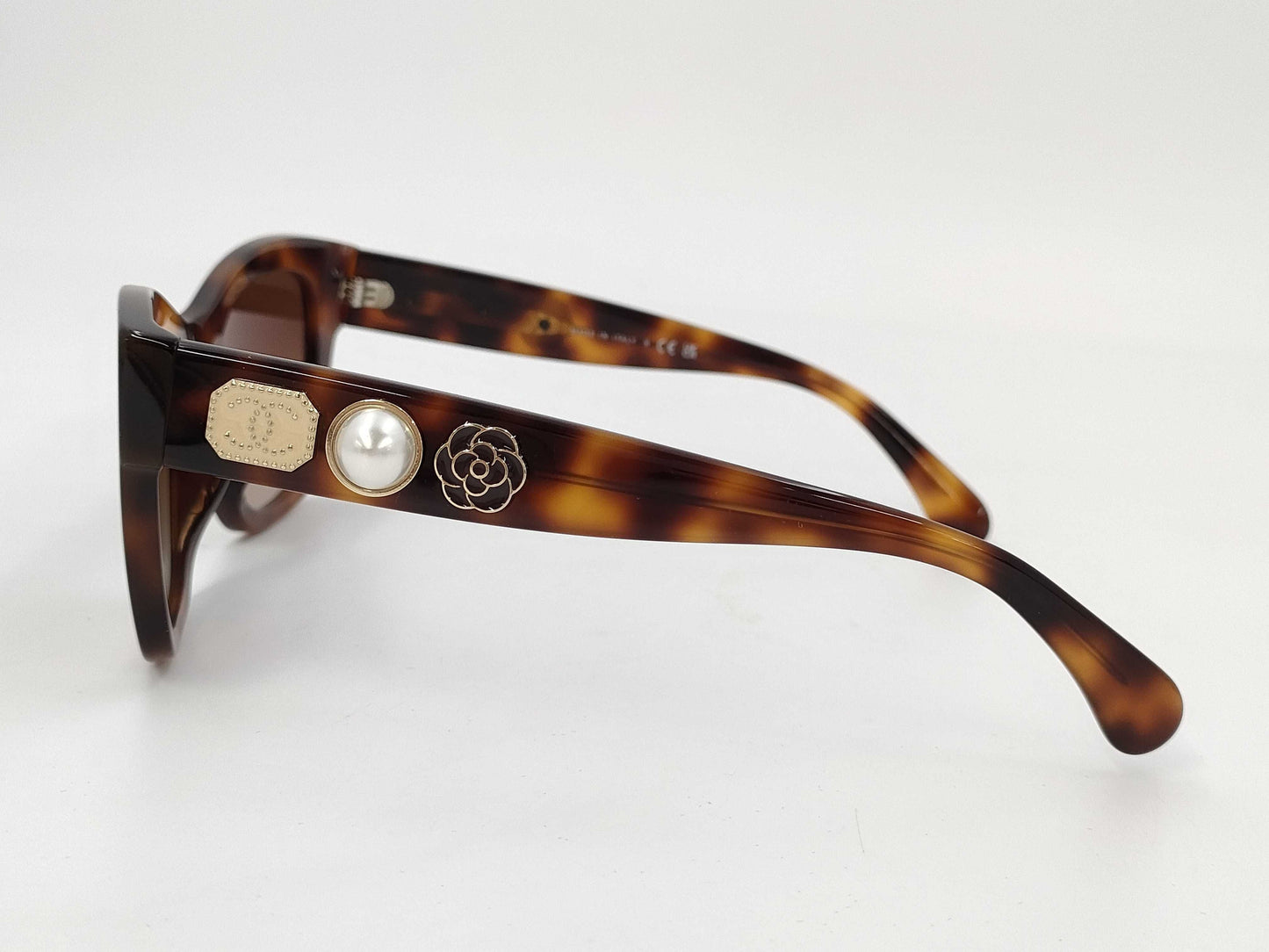 CHANEL Chanel 5478-A Brown Camellia Pearl Sunglasses