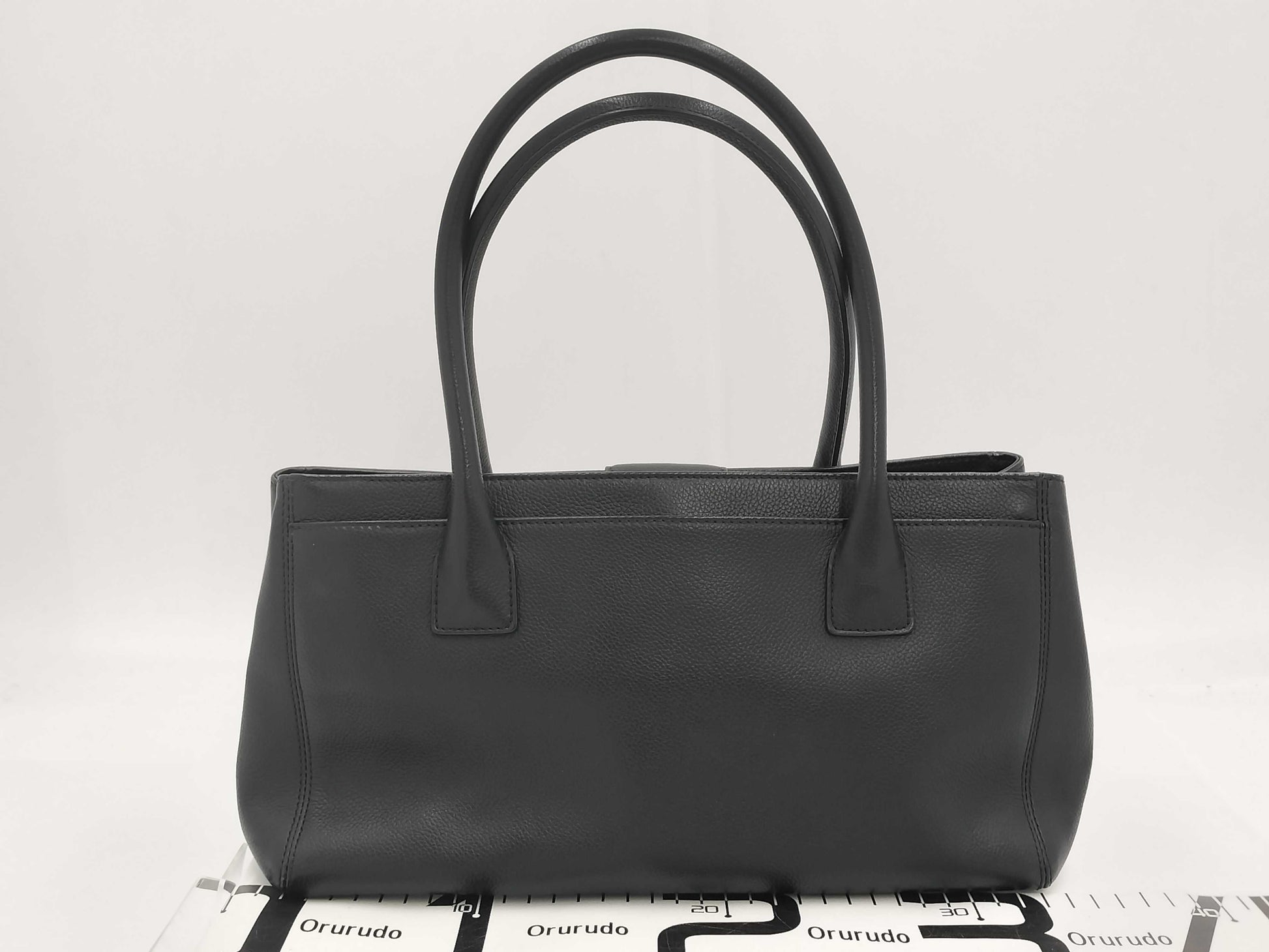 CHANEL Executive Turnlock Coco Mark Tote Bag, Black Leather, 18th Series [Sealed]