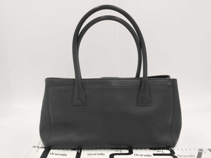 CHANEL Executive Turnlock Coco Mark Tote Bag, Black Leather, 18th Series [Sealed]