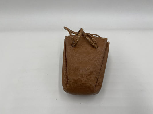 HERMES Vespa Pouch, Brown Leather with Gold Hardware, Size C