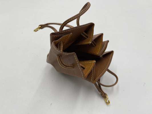 HERMES Vespa Pouch, Brown Leather with Gold Hardware, Size C
