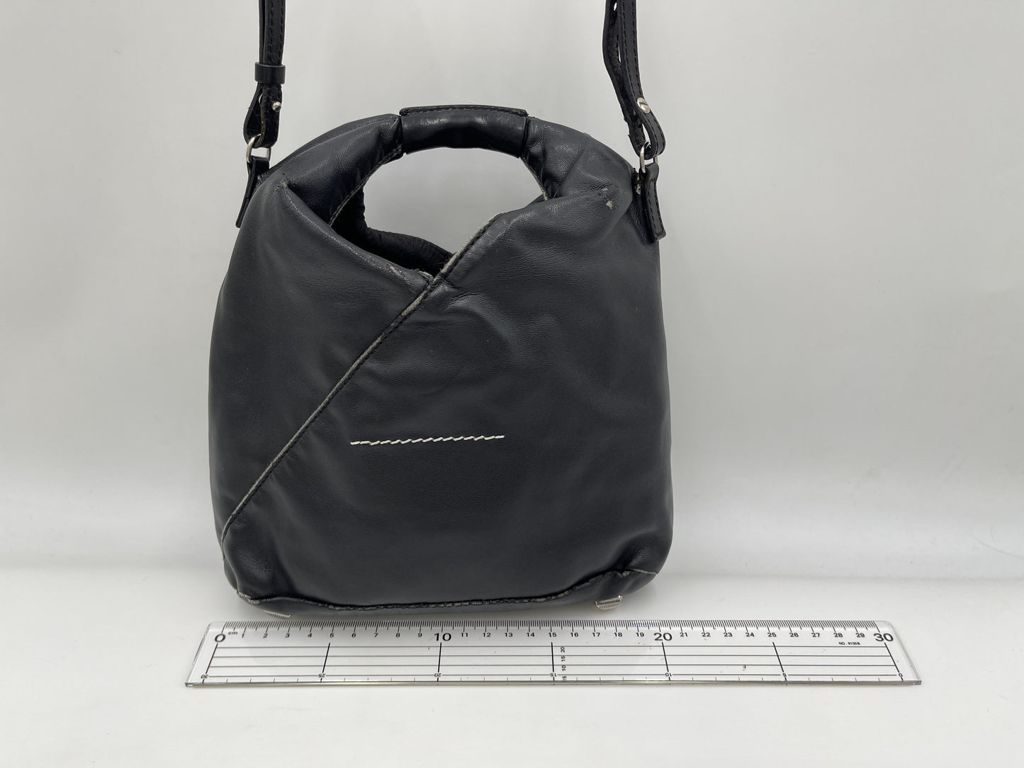 Margiela MM6 Leather Black Shoulder Bag