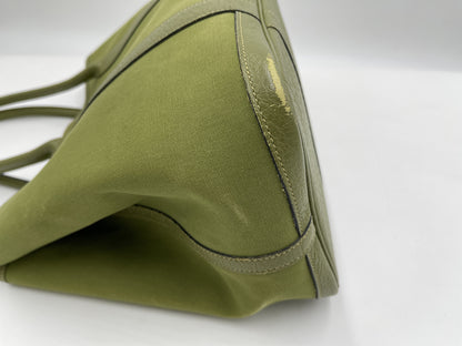 HERMES Garden Party □J Green Tote Bag