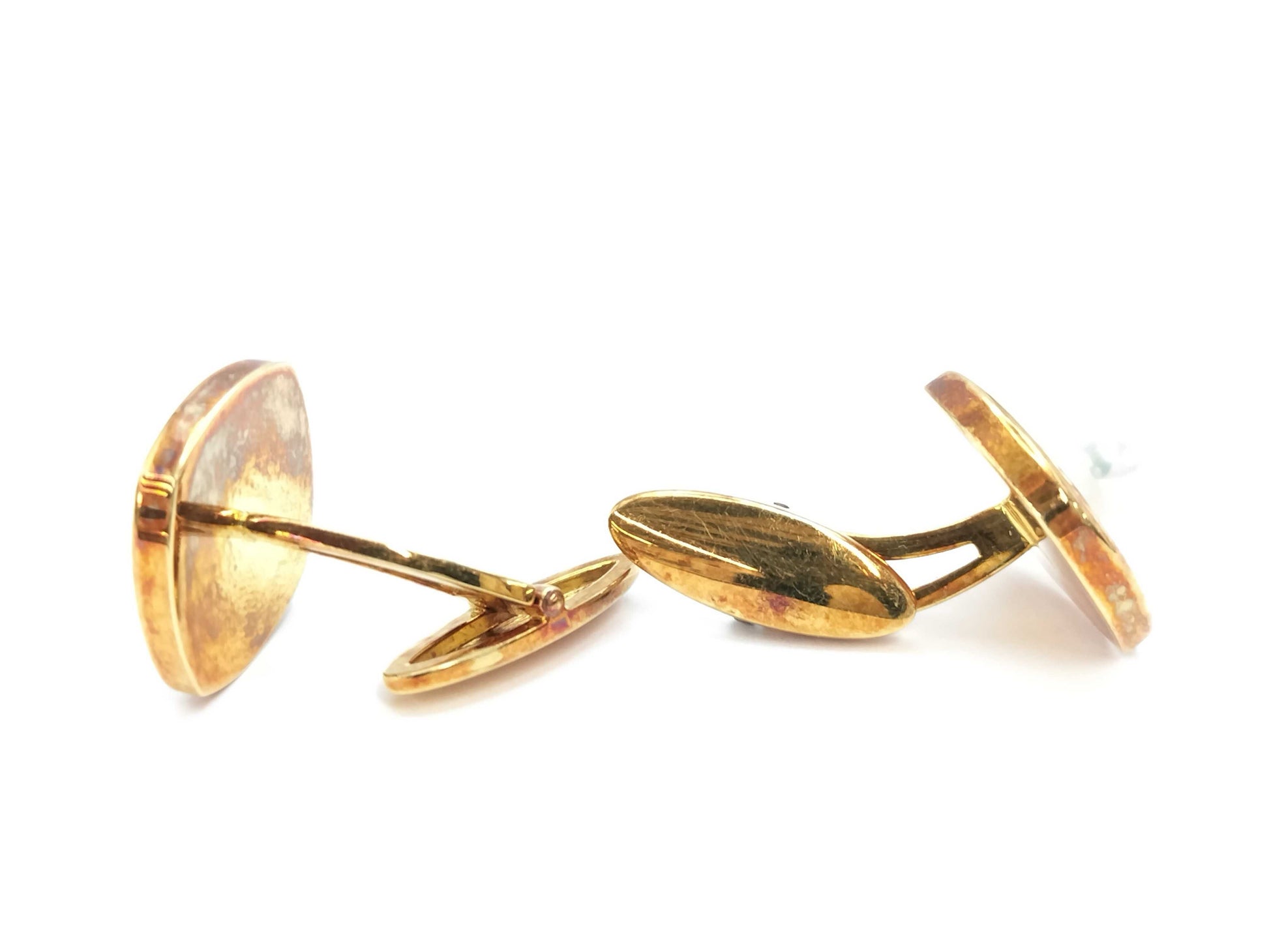 MIKIMOTO Pearl Diameter Approx. 6.0mm*2 Shell 18K Gold 20.5g Tie Clip/Cufflinks 