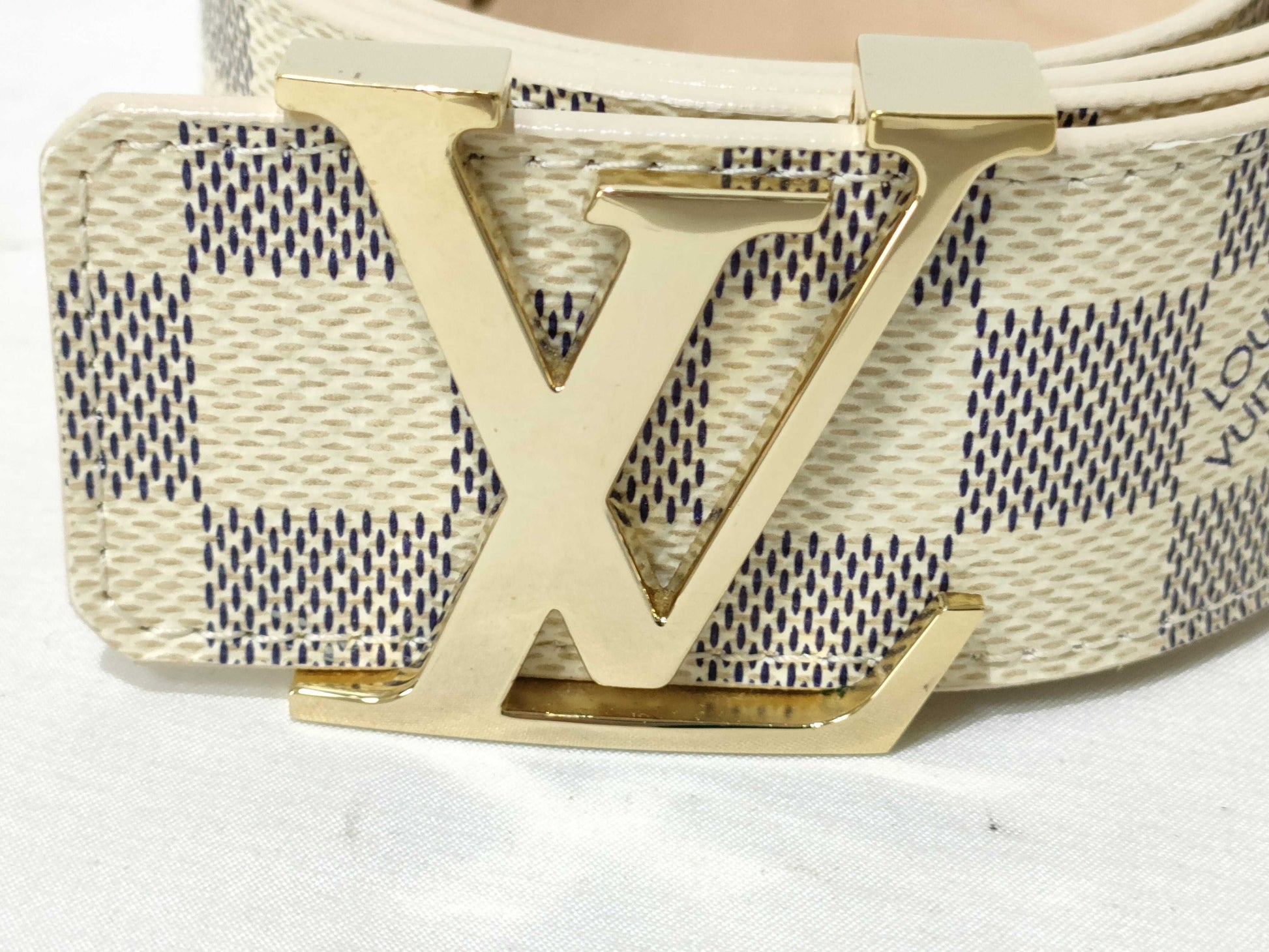 LOUIS VUITTON Damier Azur Damier Azur Centurion Initial Belt M9609/CA0141 Belt