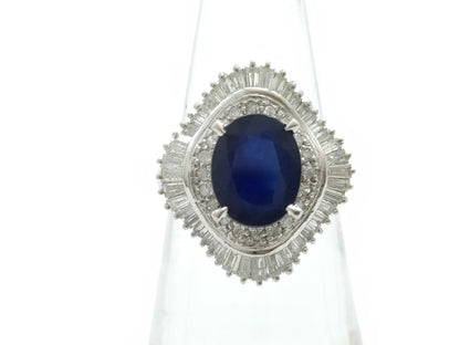 S3.00ct D1.00ct PT900 7.7g Ring 