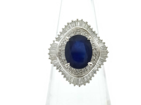 S3.00ct D1.00ct PT900 7.7g Ring 