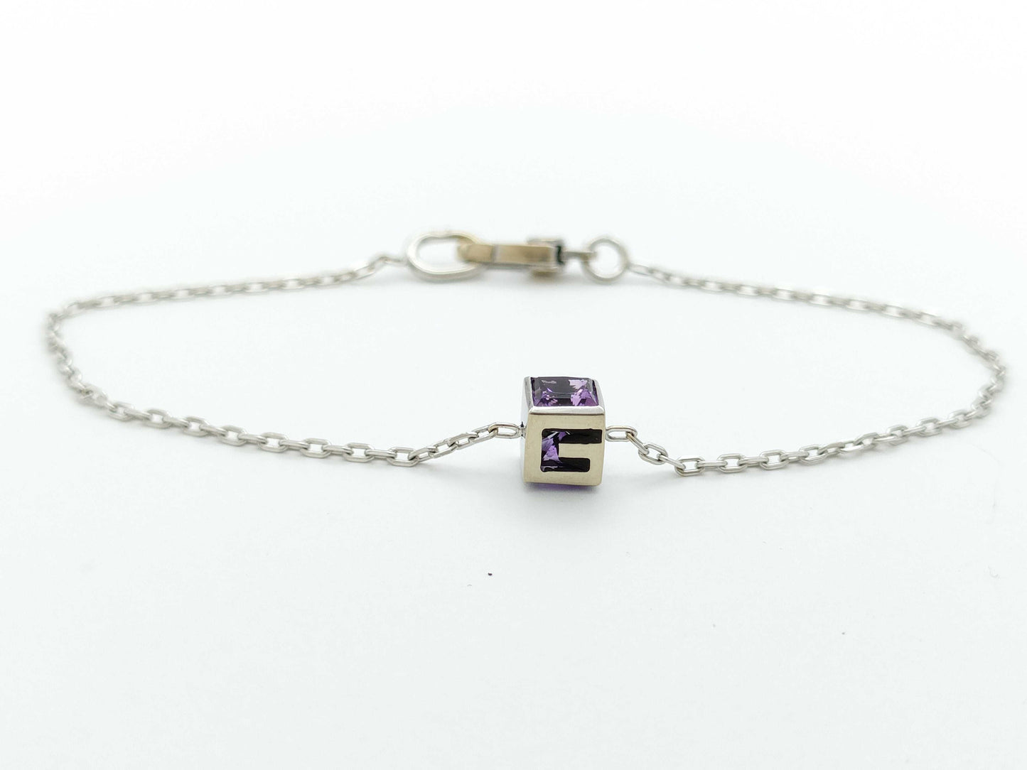 GUCCI G-Cube Amethyst WG 750 2.2g Bracelet/Bangle 