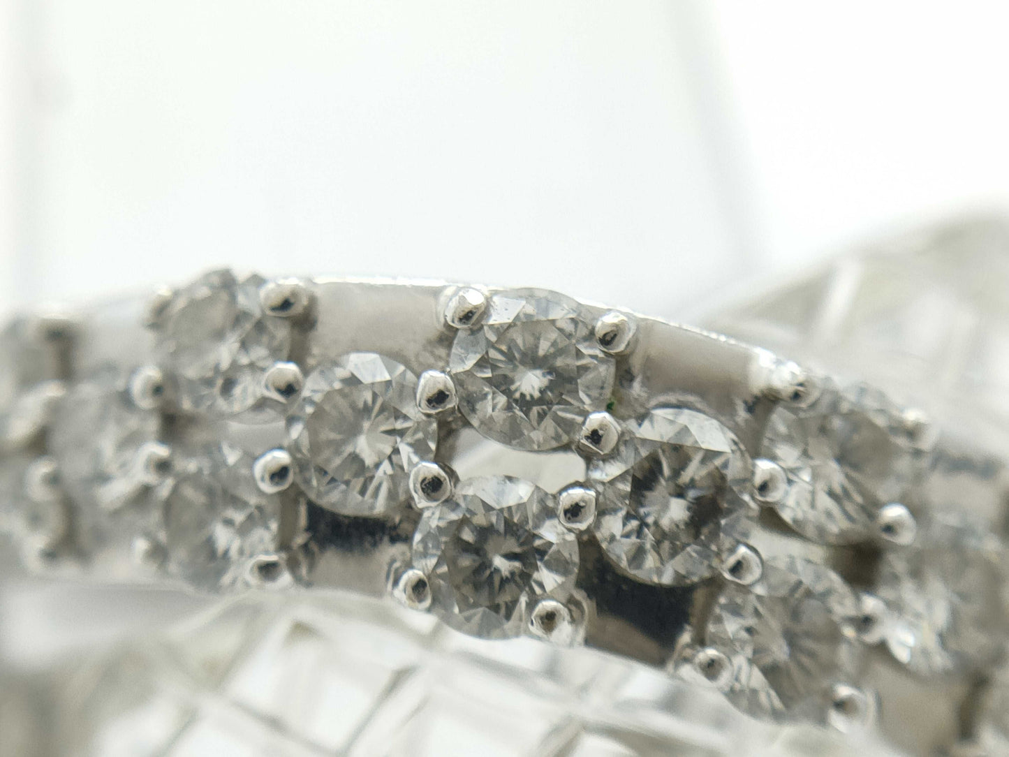 Jeunet Transparent Stone D1.35ct WG 750 13.9g Ring 