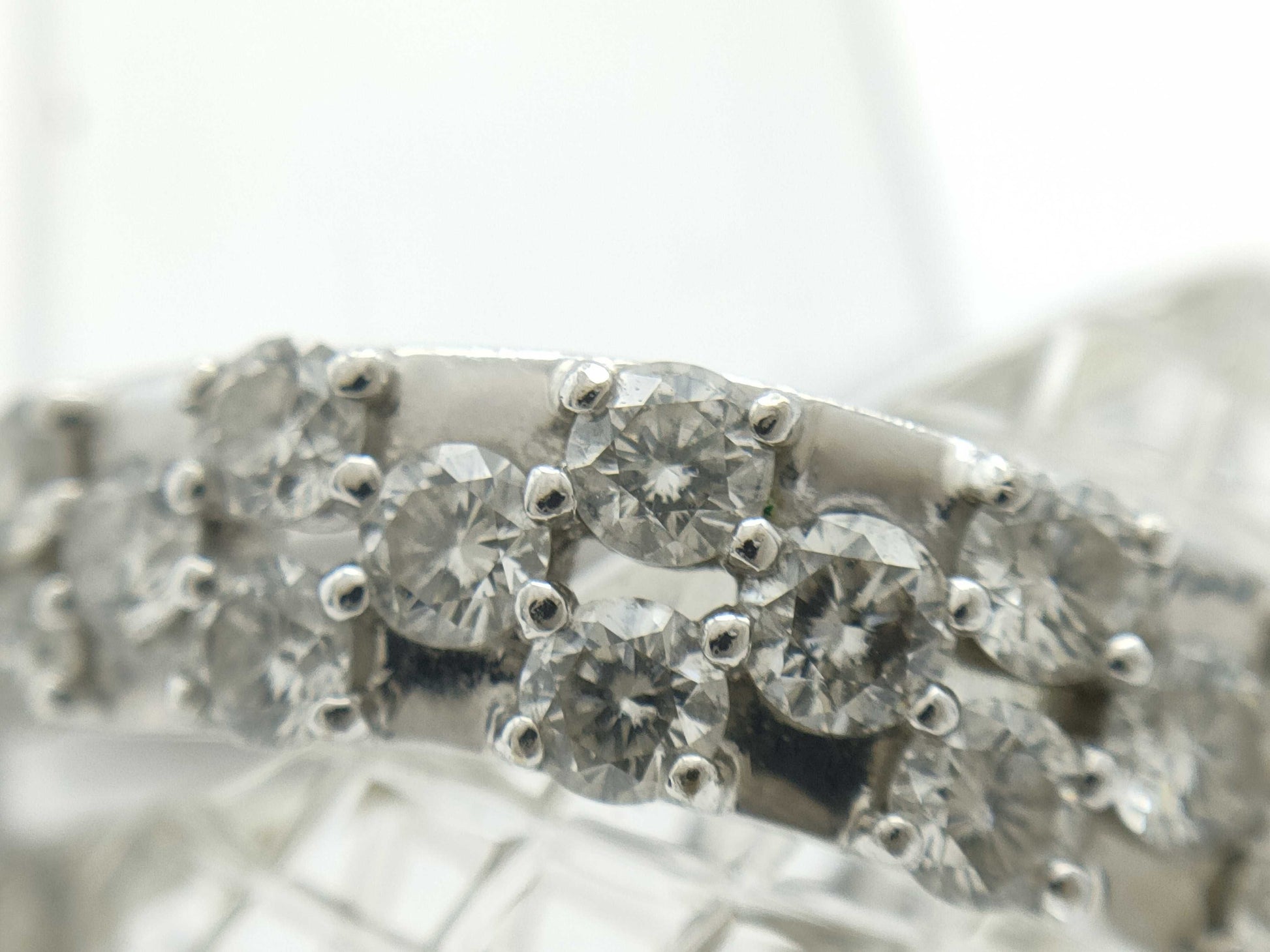 Jeunet Transparent Stone D1.35ct WG 750 13.9g Ring 