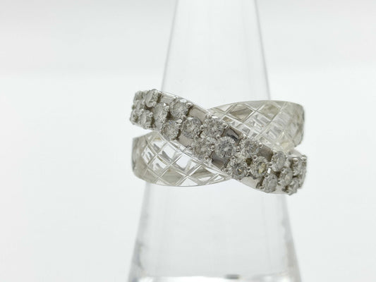 Jeunet Transparent Stone D1.35ct WG 750 13.9g Ring 