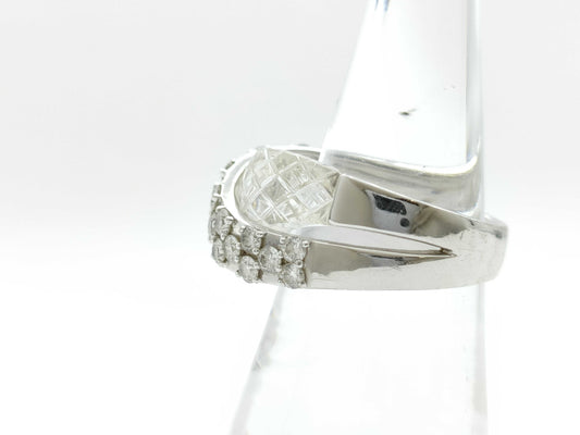Jeunet Transparent Stone D1.35ct WG 750 13.9g Ring 
