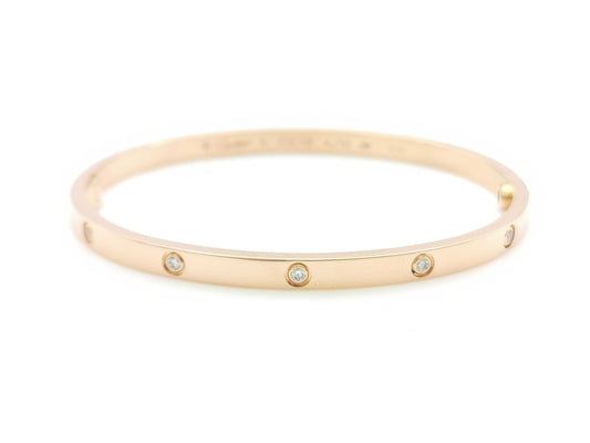 Cartier Love Bracelet SM #16 Full Diamond PG Au750 17.1g Bracelet/Bangle 
