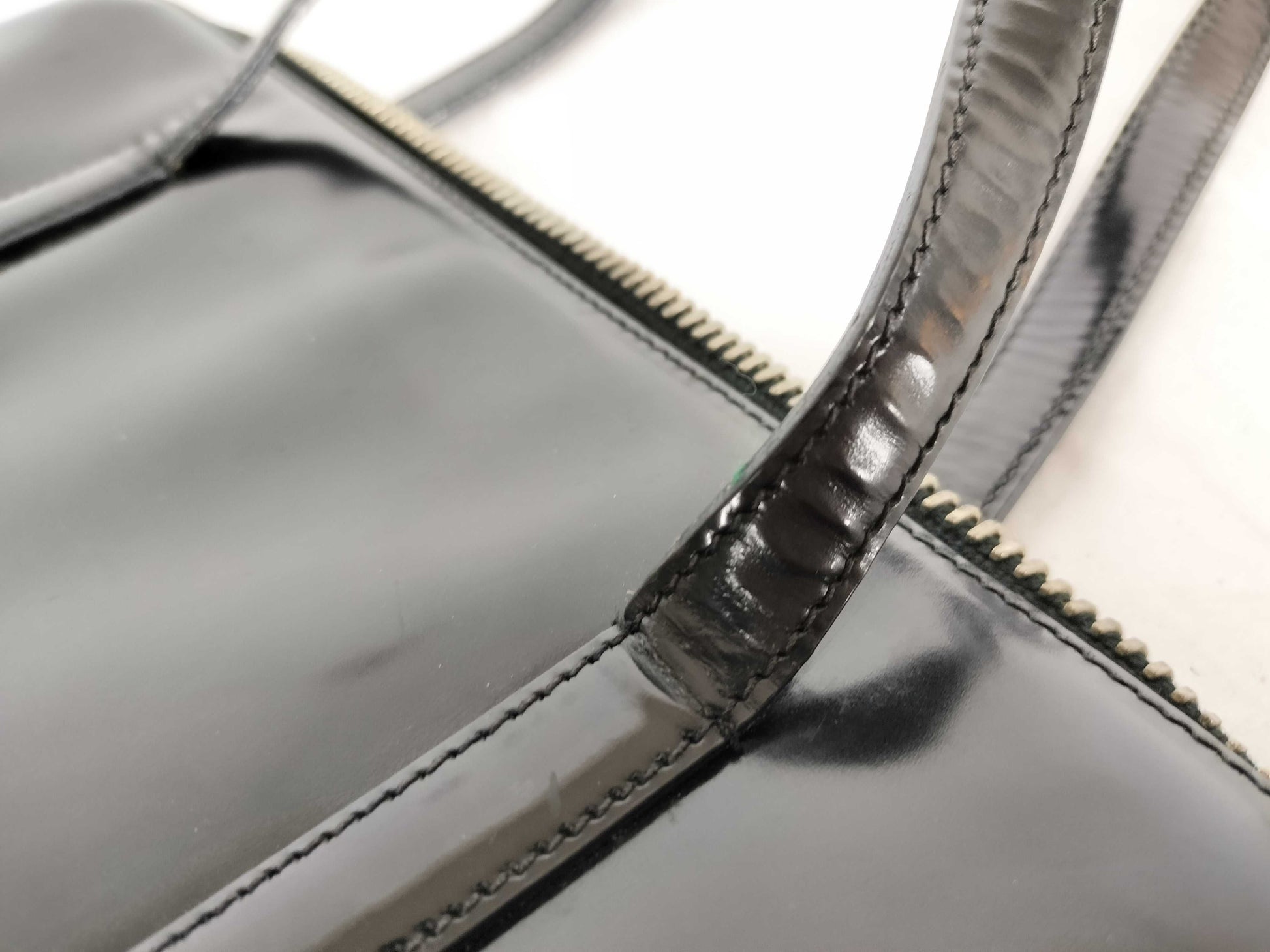 PRADA Prada Patent Leather Handbag Black Handbag