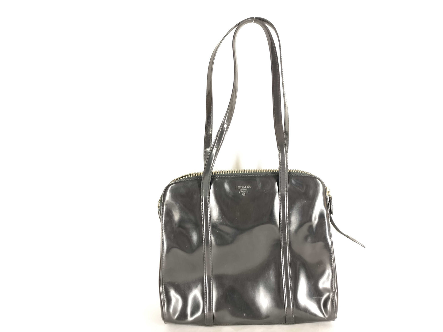 PRADA Prada Patent Leather Handbag Black Handbag