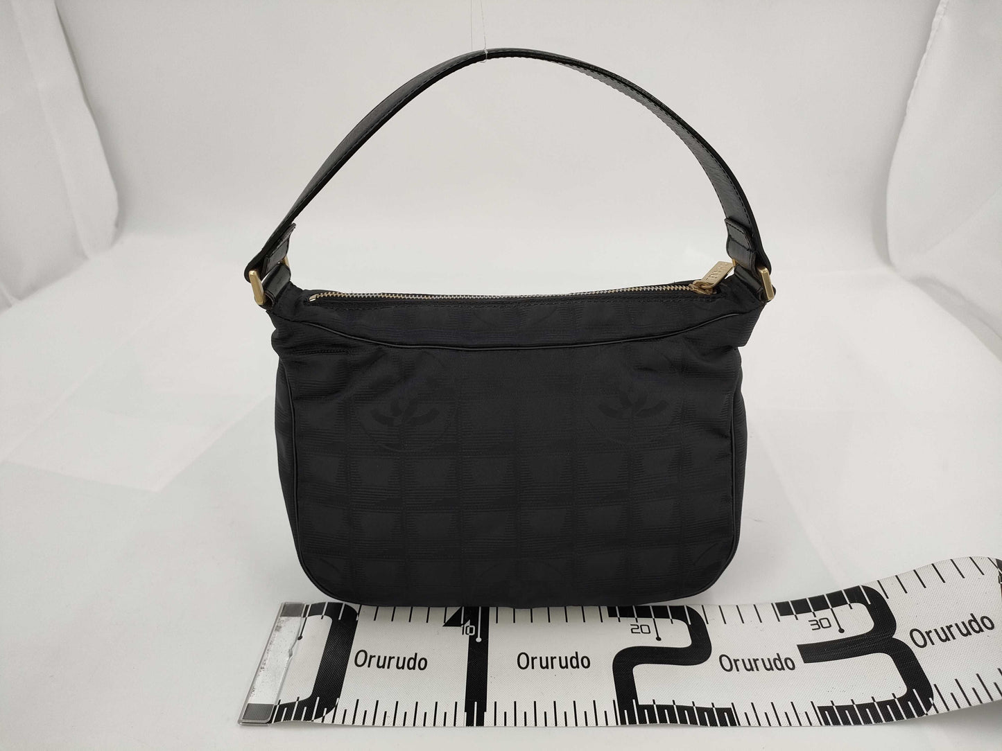 CHANEL New Travel Line Nylon and Leather Handbag, Black Shoulder Bag