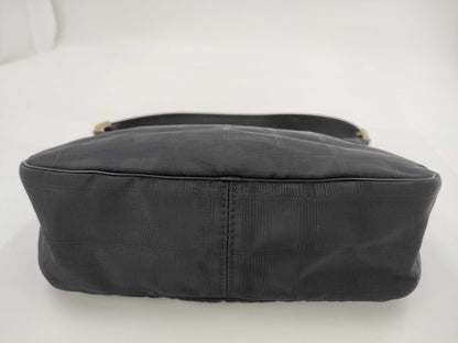 CHANEL New Travel Line Nylon and Leather Handbag, Black Shoulder Bag