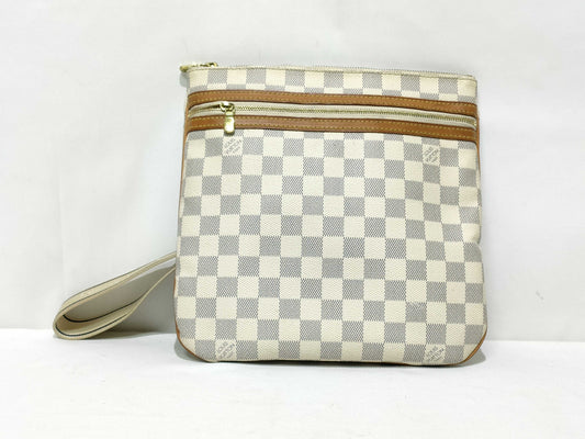 LOUIS VUITTON Damier Azur ID-Louis Vuitton Damier Azur Canvas Bosphore 25cm #MI2057 Messenger Bags GHW Shoulder Bag