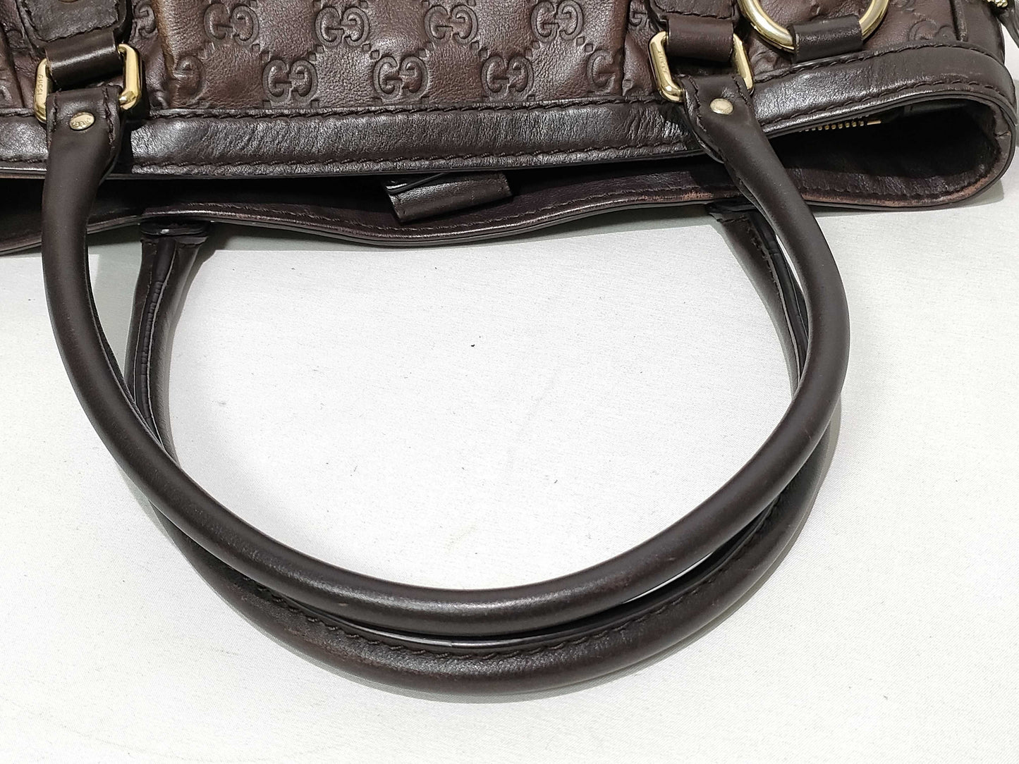 GUCCI SG-Gucci Guccissima Sukey Leather Tote bag Brown 296835 Handbag