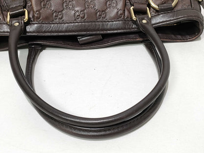 GUCCI SG-Gucci Guccissima Sukey Leather Tote bag Brown 296835 Handbag