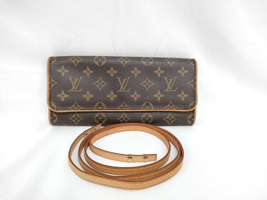 LOUIS VUITTON Monogram SG-Louis Vuitton Monogram Pochette twin GM M51852 FL0093 Brown Shoulder Bag