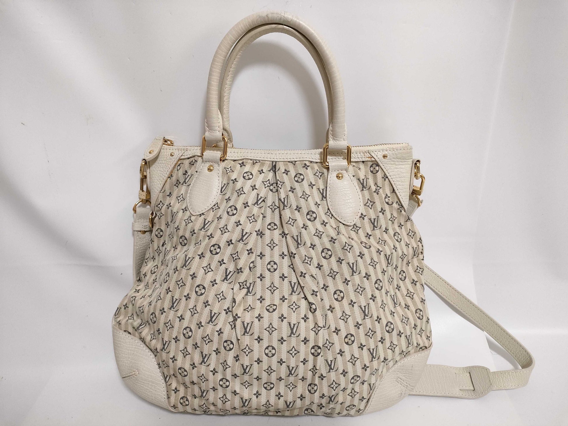 LOUIS VUITTON HK-Louis Vuitton M95494 SR3087 Minilan Marina PM Monogram White 2ways Bag Bag Handbag