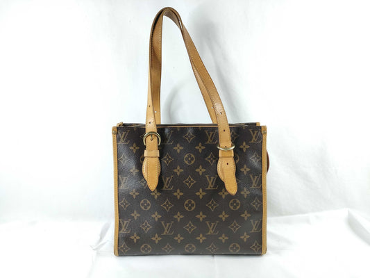 LOUIS VUITTON Monogram Vuitton Monogram Popin Coeur O M40007 FL0096 Pull Leather Broken Shoulder Bag