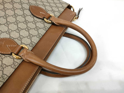 GUCCI GG Supreme ID - Gucci GG Supreme Canvas 2WAY Businessbag Brown 409533 Shoulder Bag