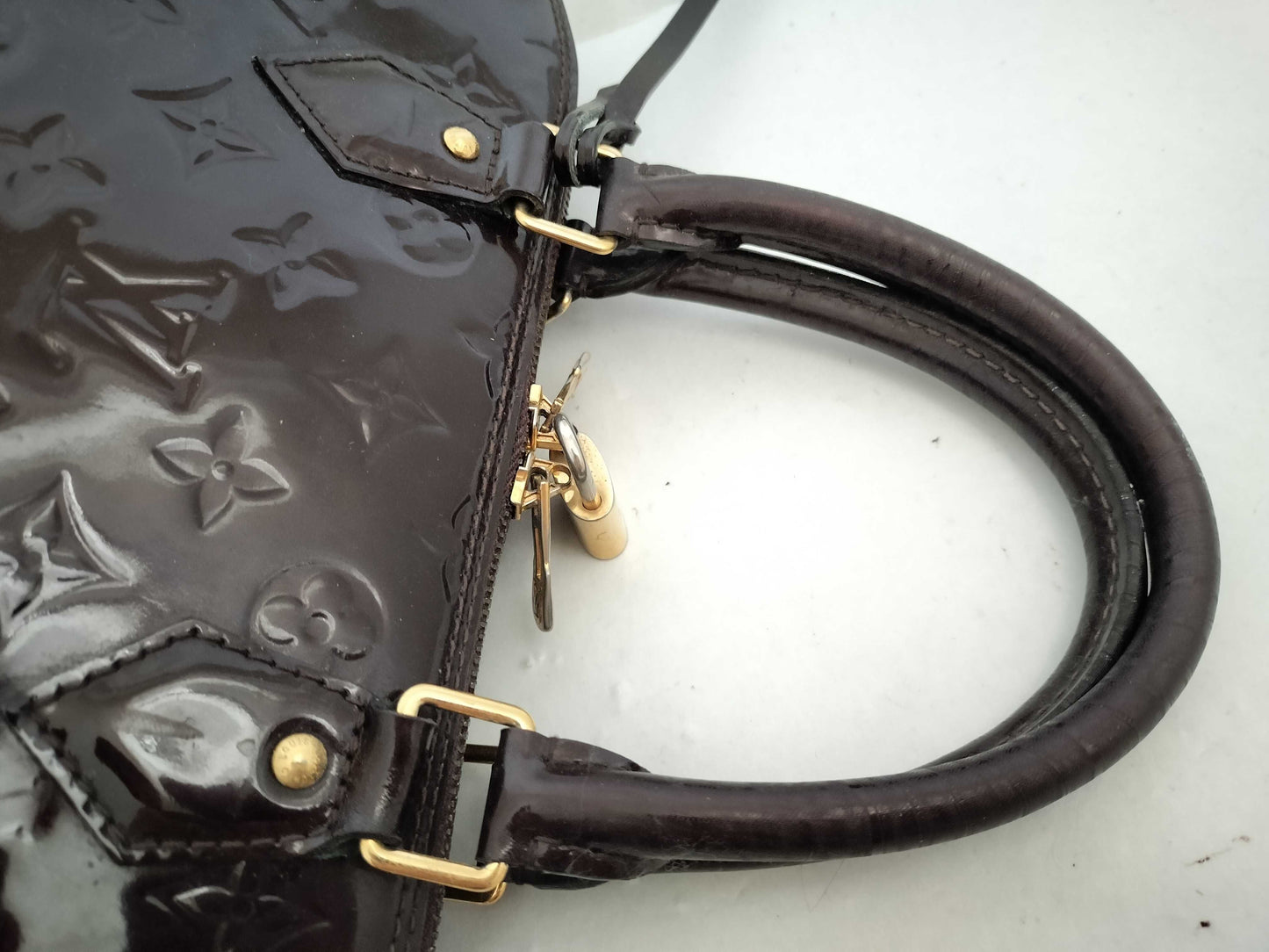 LOUIS VUITTON Verni ID-Louis Vuitton Monogram Alma Bag SN2163 39 cm Handbag