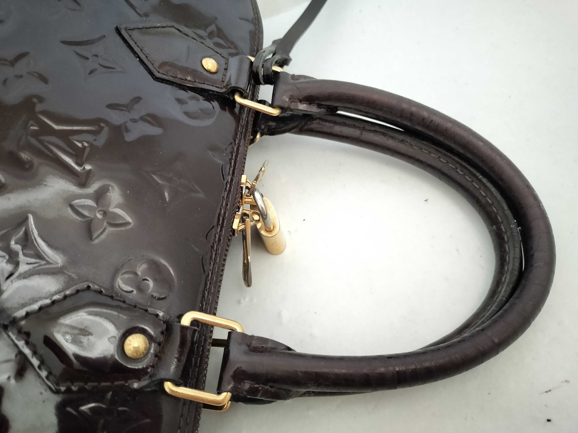 LOUIS VUITTON Verni ID-Louis Vuitton Monogram Alma Bag SN2163 39 cm Handbag