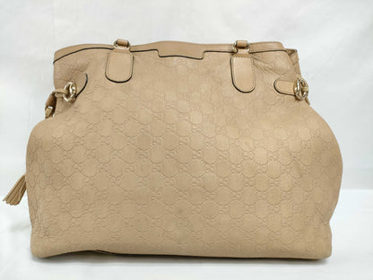 GUCCI GG ID - Gucci GG Leather Tote Bag 232969 Handbag