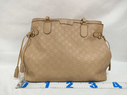 GUCCI GG ID - Gucci GG Leather Tote Bag 232969 Handbag