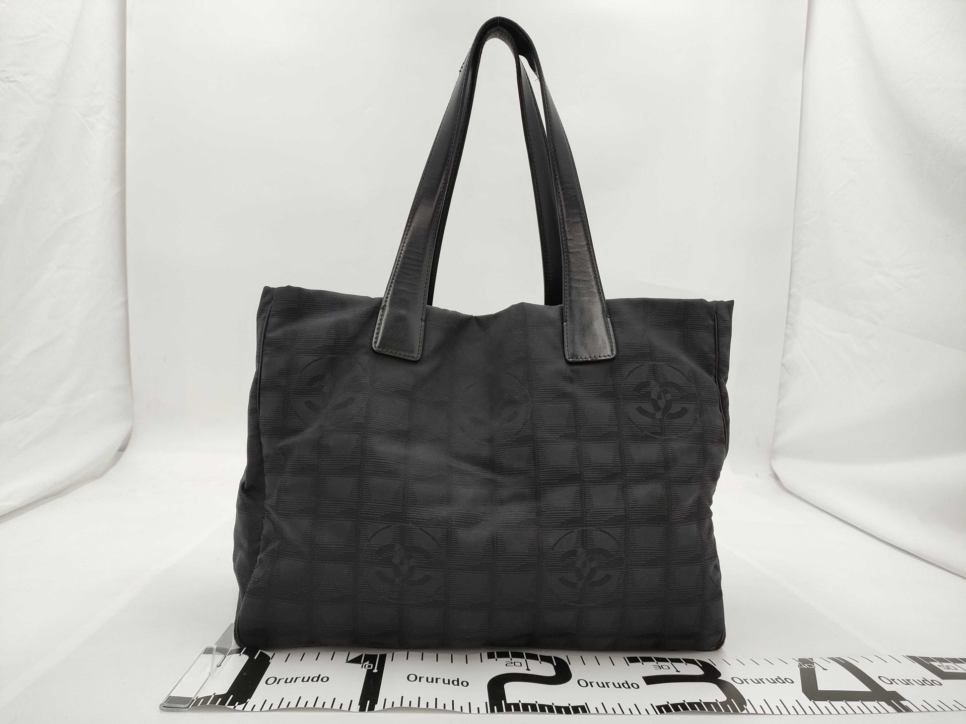 CHANEL New Travel Line Nylon Tote Bag, Black with Gold Hardware, 8888629